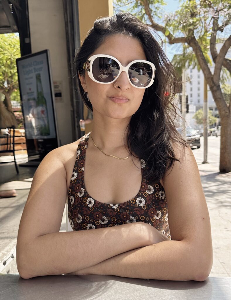 photo of me sitting at an outdoor cafe in los angeles